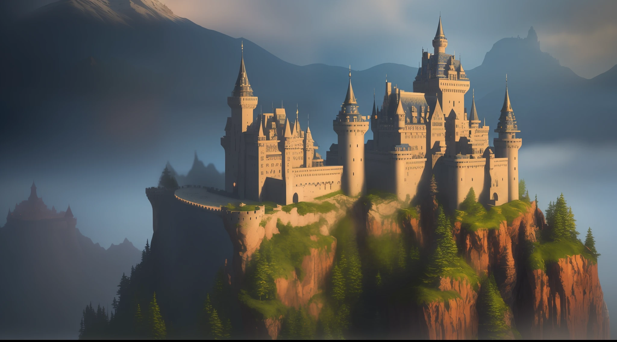 A forbidden castle high up in the mountains, pixel art, (intricate details:1.12), hdr, (intricate details, hyperdetailed:1.15), (natural skin texture, hyperrealism, soft light, sharp:1.2), game art, key visual, surreal, rutkowski, intricate digital art, soothing tones, (cartoon:0.3), (art:1.4), epic realistic, faded, neutral colors, (hdr:1.4), (muted colors:1.4), (intricate), (artstation:1.99), dramatic, intricate details, (technicolor:0.9), detailed, intricate, cinematic, detailed