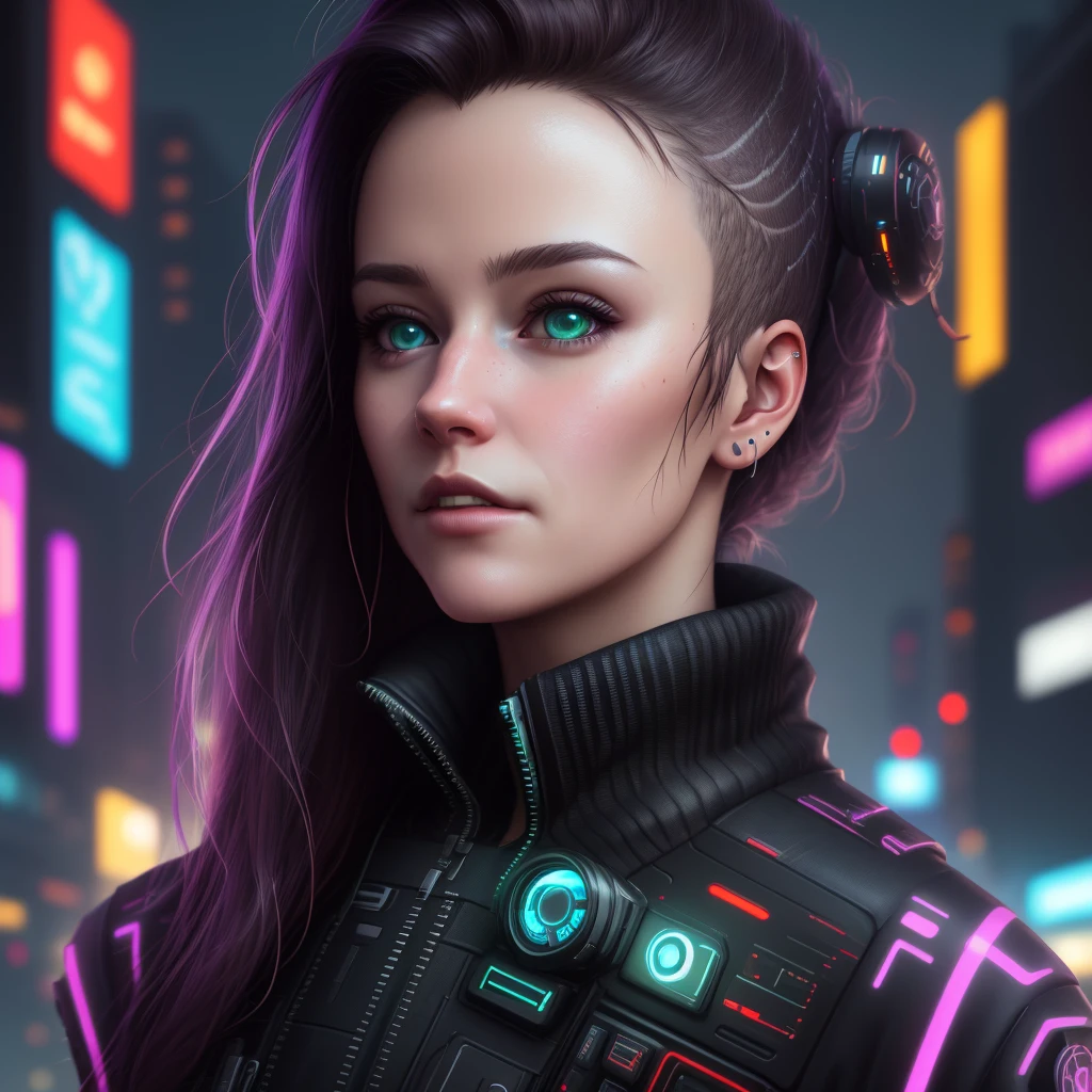 Profile photo,8k, Cyberpunk,realistic
