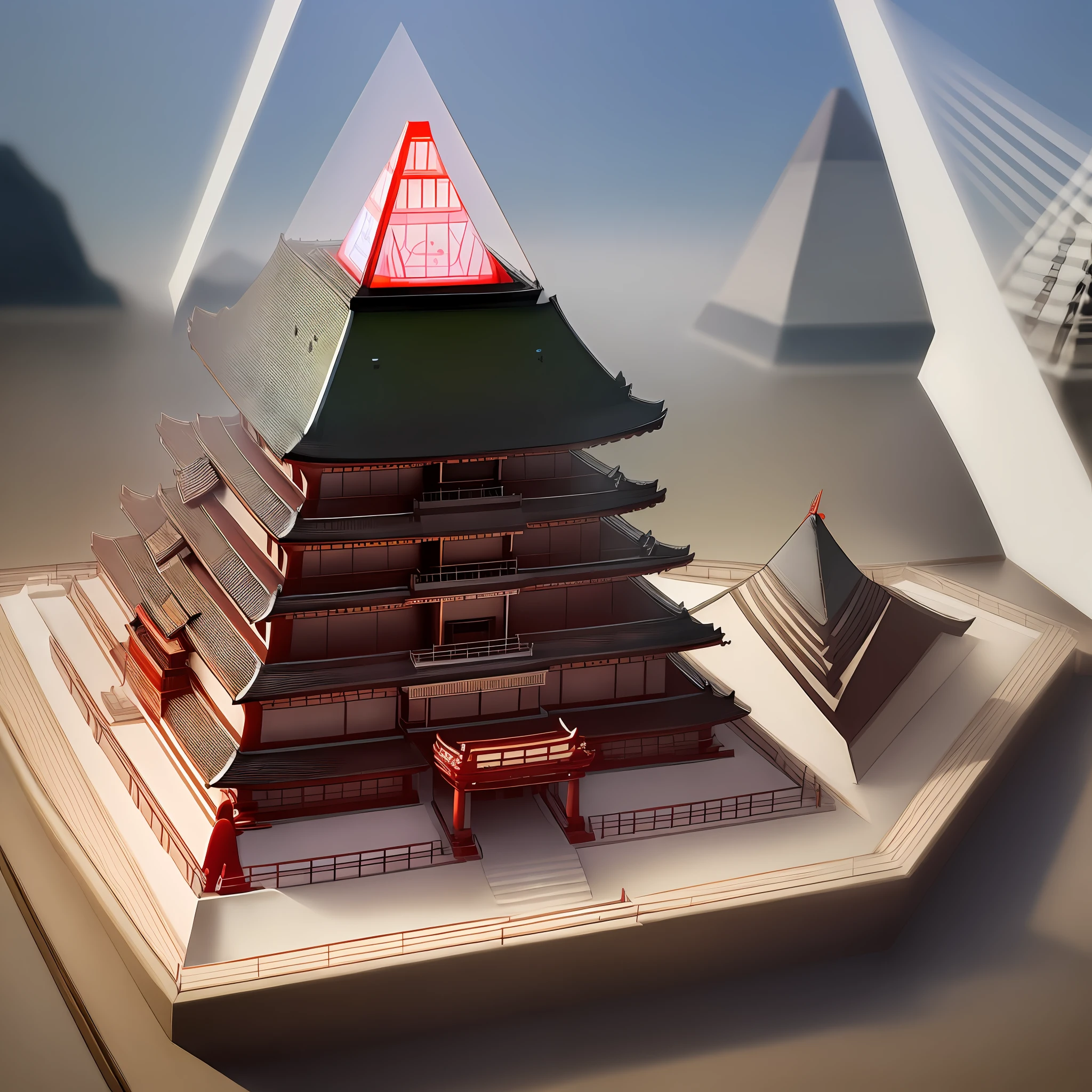 Japan pyramid transparent