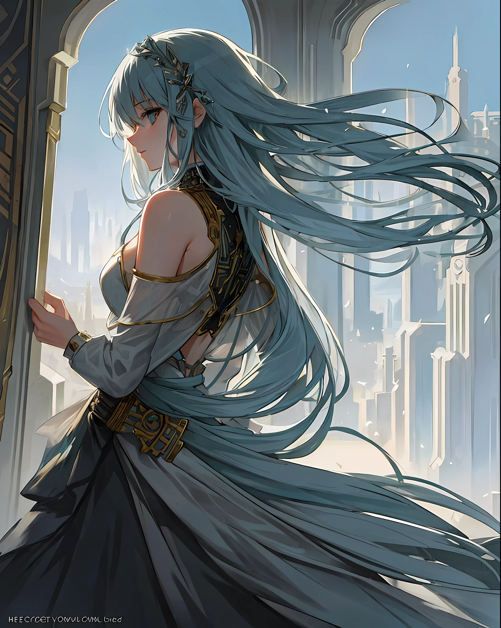 High quality illustrations, pretty, (fantasy, mechanic, futuristic city), elegant, delicate faces, delicate bodies, delicate illustrated illustrations,
