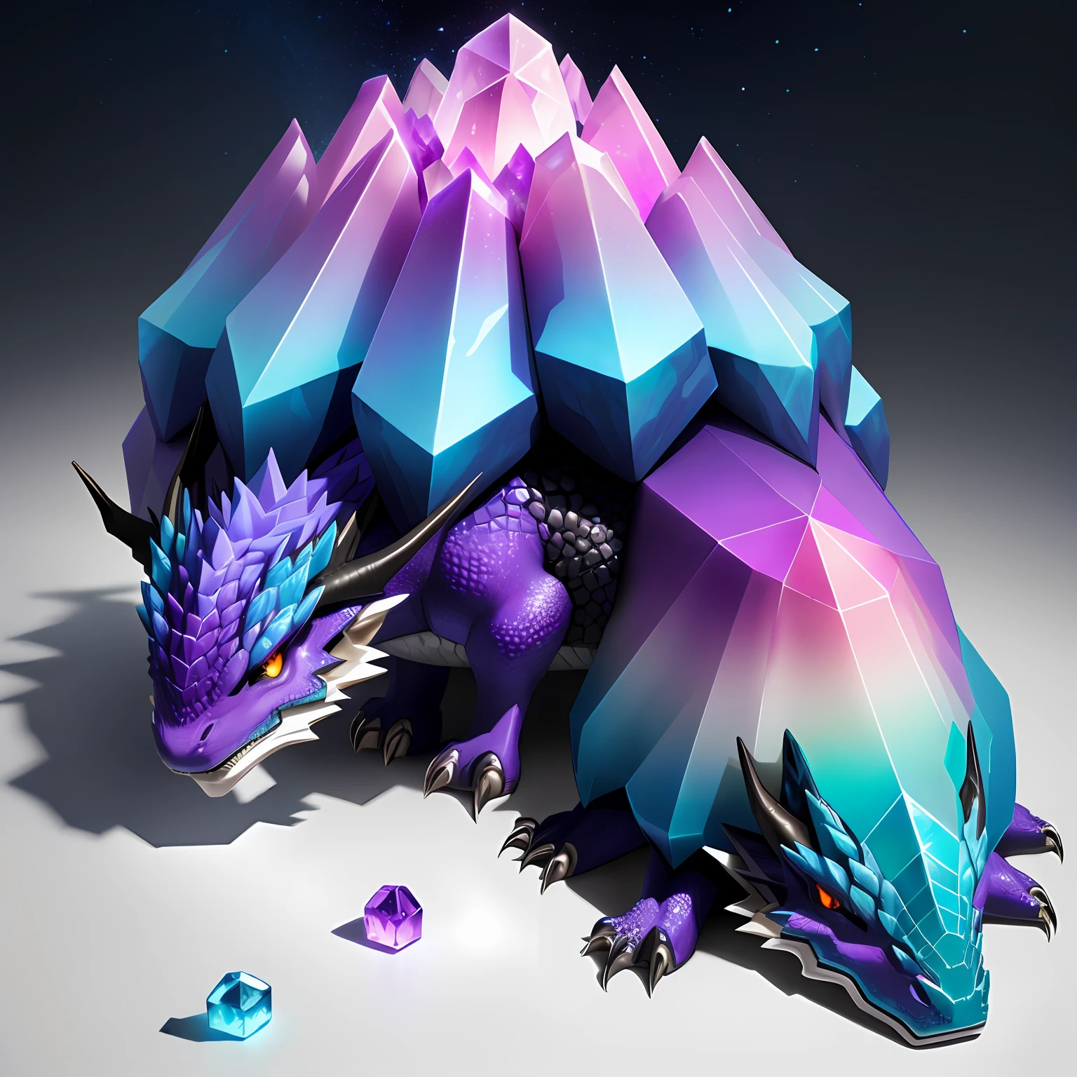 full ombre crystalized dragon anthill fantasy semirealistic
