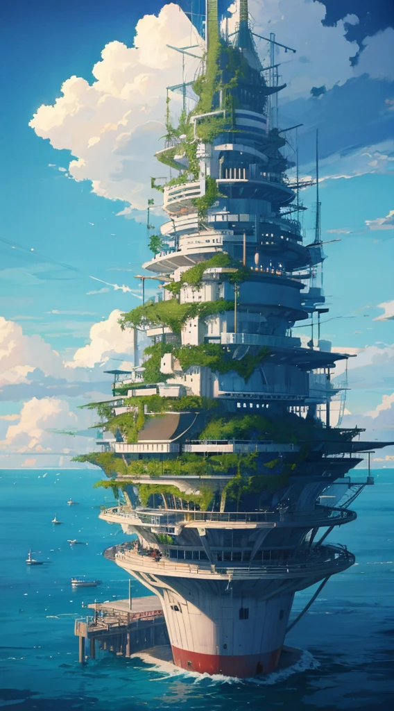 Sky, sea, Miyazaki's sky city,