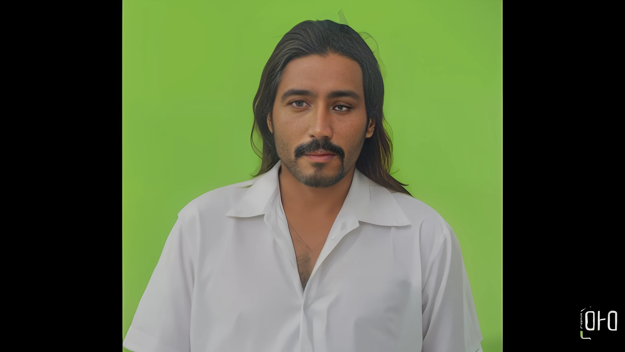arafed man with long hair and a beard in a white shirt, khyzyl saleem, mohamed chahin, photo of a man, without beard, ash thorp khyzyl saleem, a photo of a man, 4 0 years old man, without beard and mustache, with his long black hair, around 1 9 years old, sayem reza