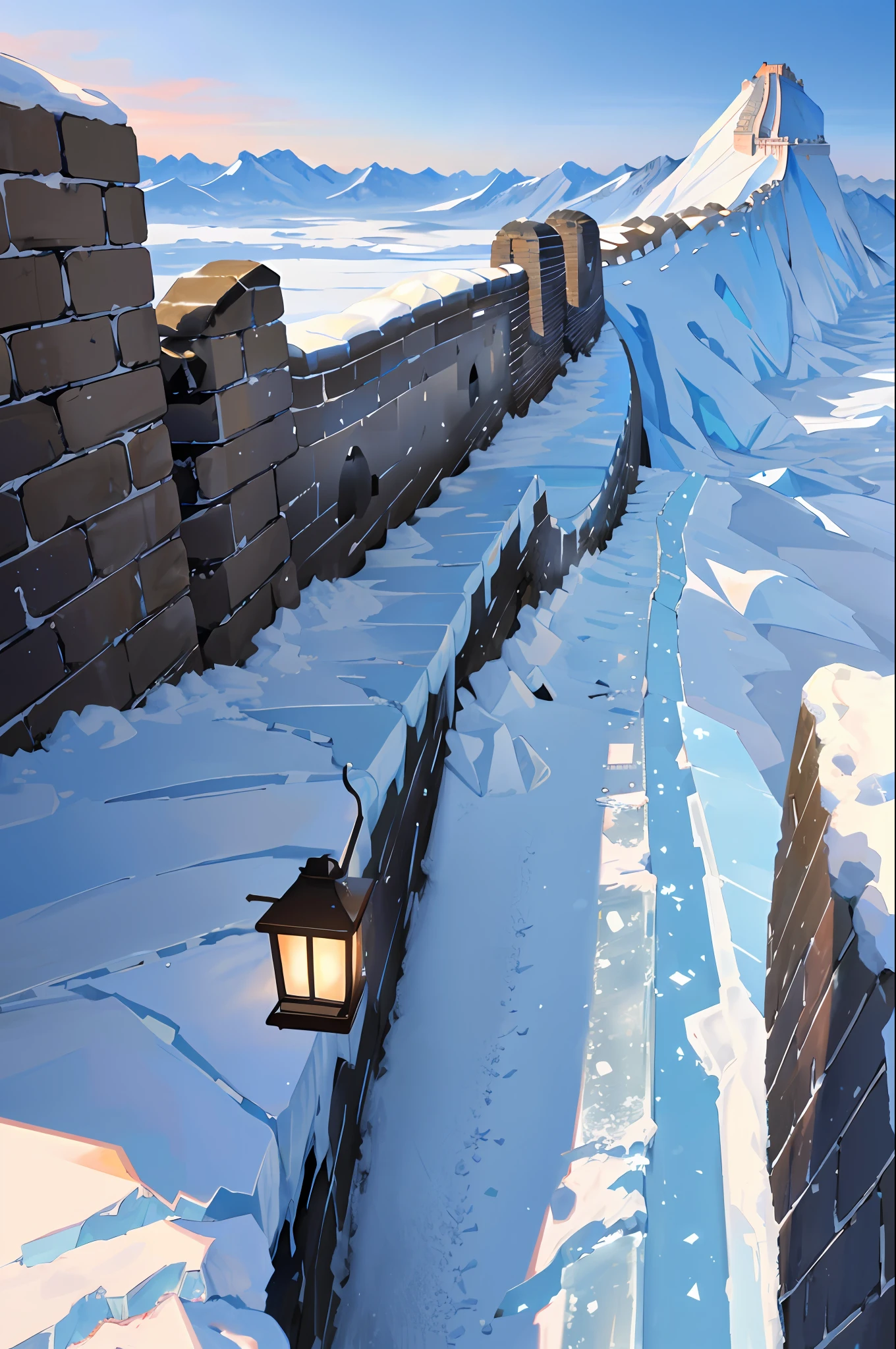 (Thousands of miles of ice, thousands of miles of snow) | (Northern scenery), ((Great Wall inside and outside), (Reckless Leeway)): 0.9