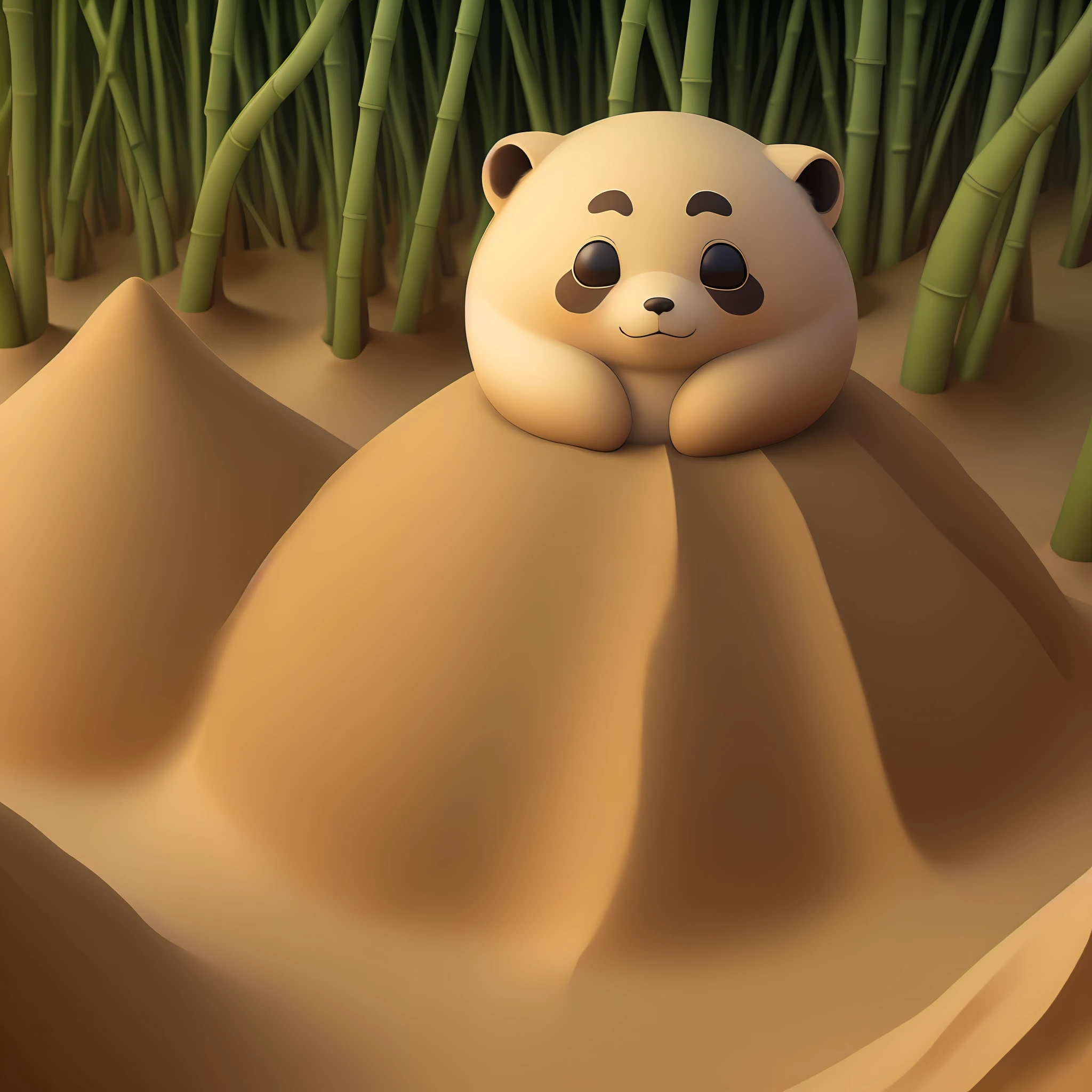 Sand panda anthill ant earth bamboo