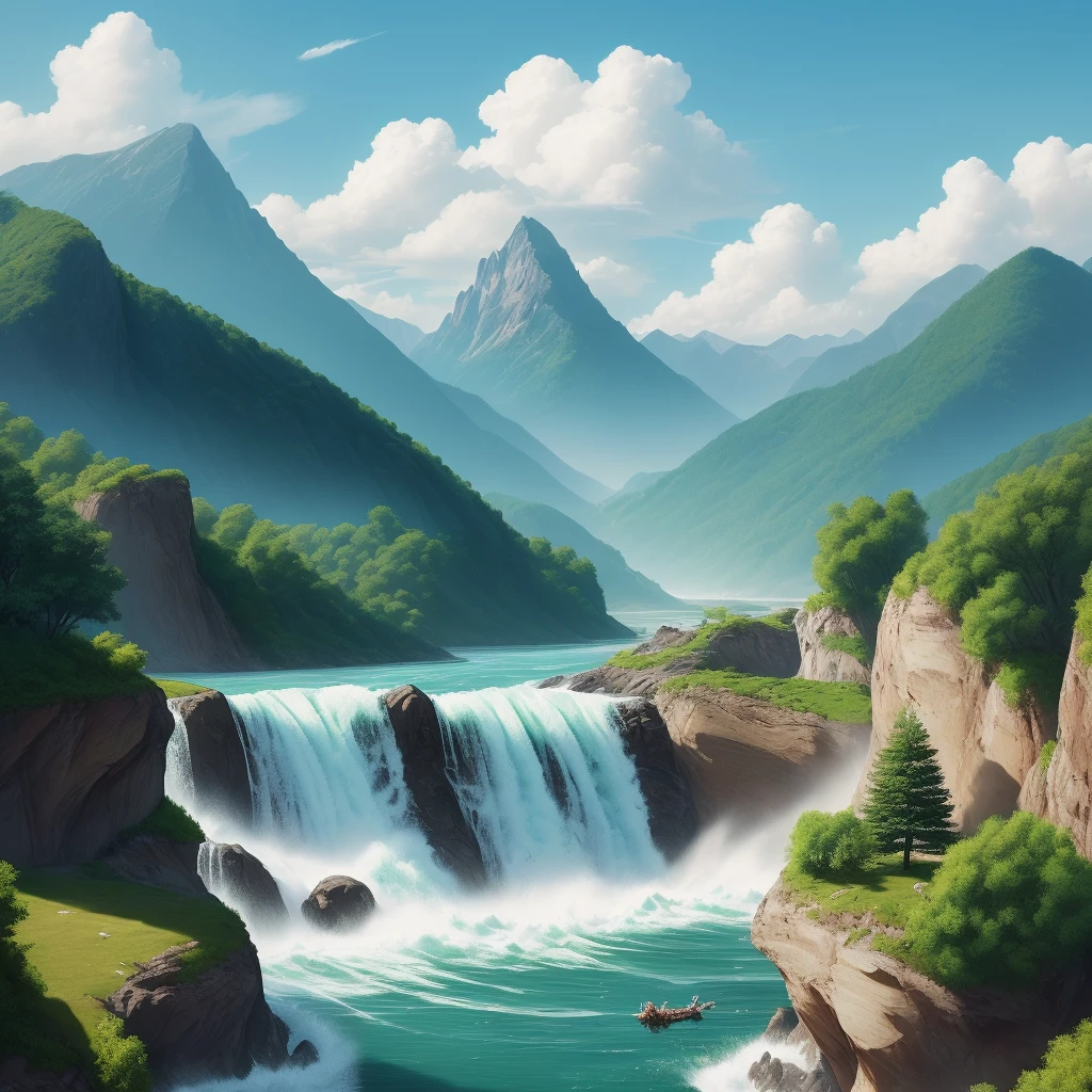 (Scenery) The big river rushes, the waves roll, the mountains surging like a dragon, the grass and trees bend like a horse race, the top gun is in the clouds, and the sky is high. (Aquatics) Billions of creatures in all their forms, dragons dancing, dancing carp, jellyfish churning happily, turtles calm and leisurely... (Characters) The rivers and mountains are picturesque, the beauty leans on the building and faces the wind, the distance is seen by the column, the eyebrows are picturesque, the tenderness is like water, and everyone is drunk.
