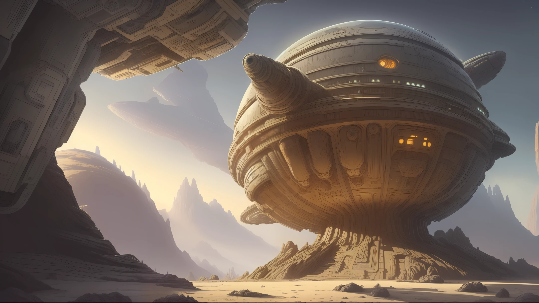 (best quality, masterpiece:1.3),
A highly detailed scifi illustration,
alien planet base interior,
luminosity,
stingy geometric forms prevails