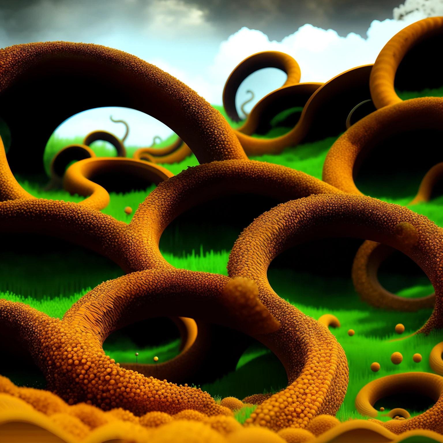 Tentacle anthill appareance semirealistic fantasy