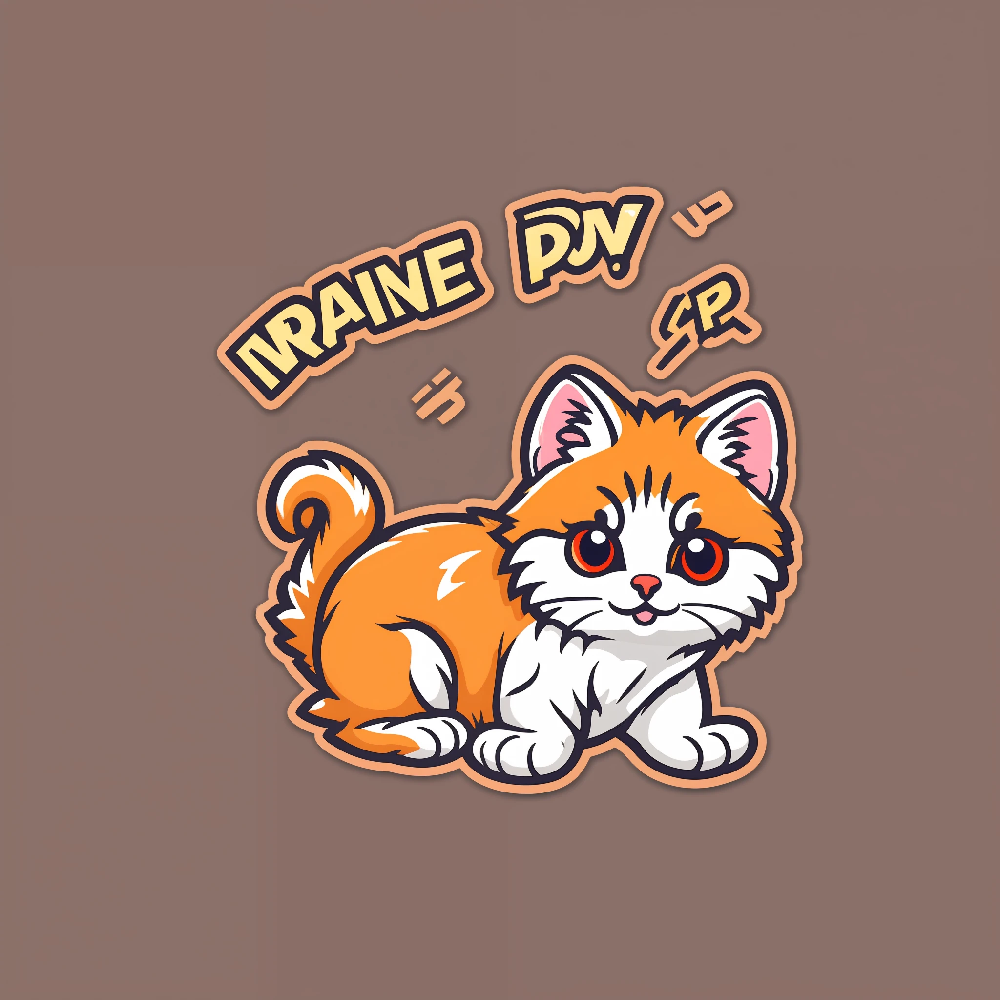 STICKER, A detailed illustration a print of vivid cute kitten head, fantasy flowers splash, vintage t-shirt design, in the style of Studio Ghibli, white and orange flora pastel tetradic colors, 3D vector art, cute and quirky, fantasy art, watercolor effect, bokeh, Adobe Illustrator, hand-drawn, digital painting, low-poly, soft lighting, bird's-eye view, isometric style, retro aesthetic, focused on the character, 4K resolution, photorealistic rendering, using Cinema 4D