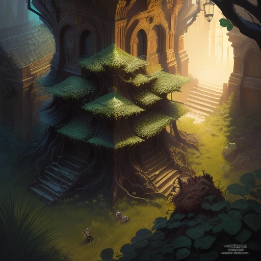 Scorpion model ant nest in high end comic style, fantasy, art, cartoon