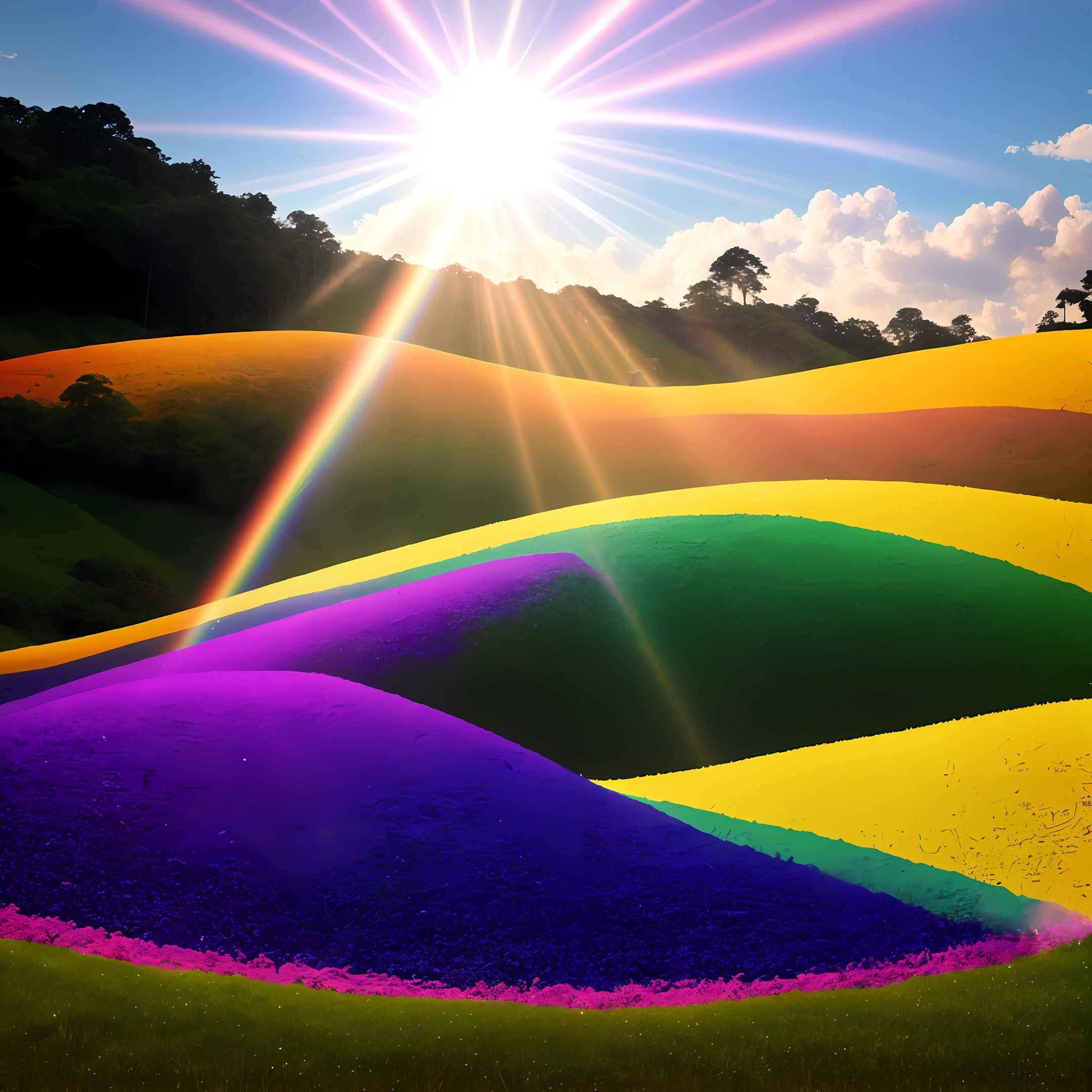 Heavenly anthill blessed with rays of prism light