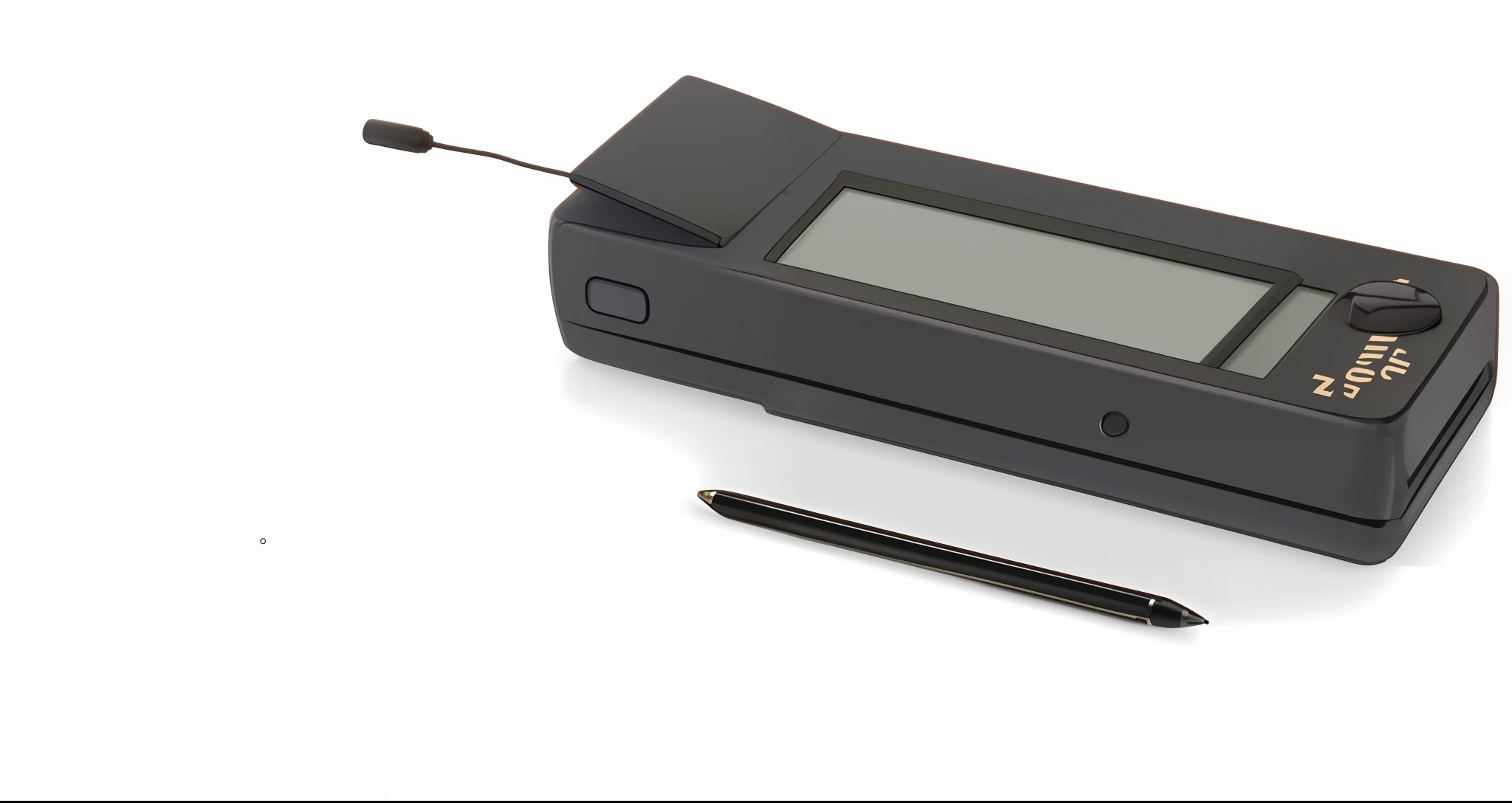 a close up of a small device with a pen on a white surface, lie detector test, beautiful 2000s phone-camera, small gadget, 90s nostalgia, cameraphone 2002, digital pen and digital ink, medium close-up shot, rapidograph, 1 9 8 0 s tech, sharp focus w - 9 6 0