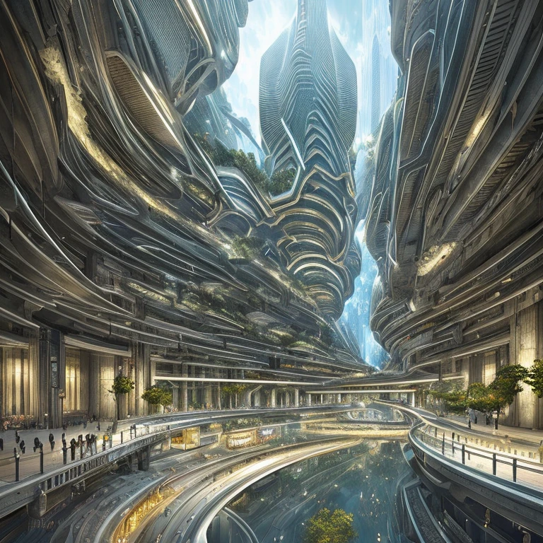 underground city, futuristic, highly detailed, hyper realistic, elegant environment, harmonious light, award-winning magazine cover photo, hyper detailed
