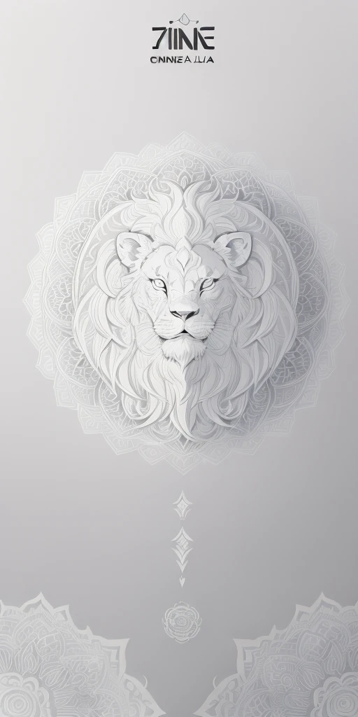 (((Fine line art))), ((vectoring)), ((monochrome)), coloring page for adults, ((clean line art)), ((mandala)), lion image, ((white background)), pt.