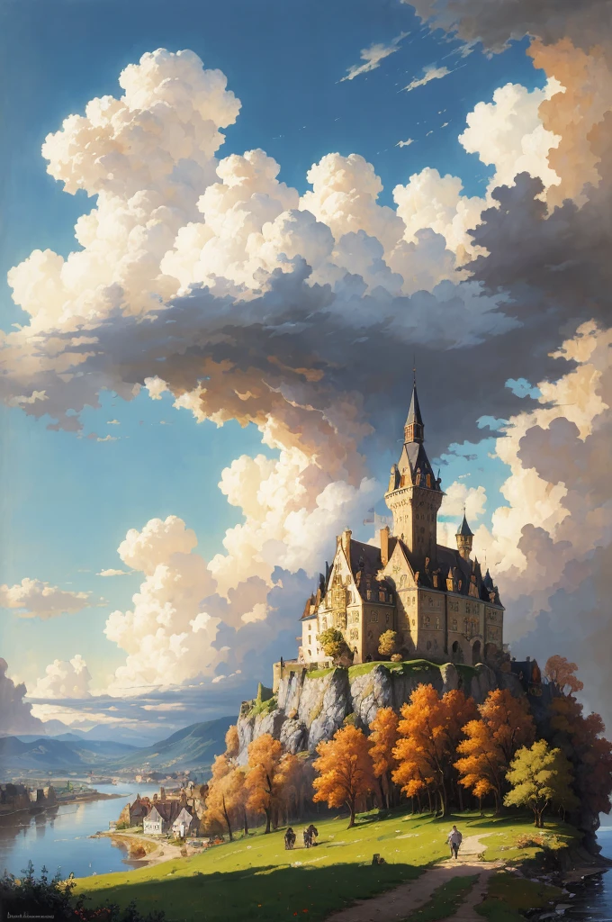 dreamlikeart absurdres highres masterpiece best quality
Alois Arnegger Antoine Blanchard
town castle forest sea sky clouds