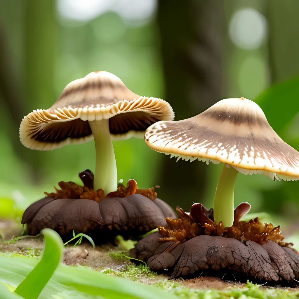 Anthill mushrooms orchids