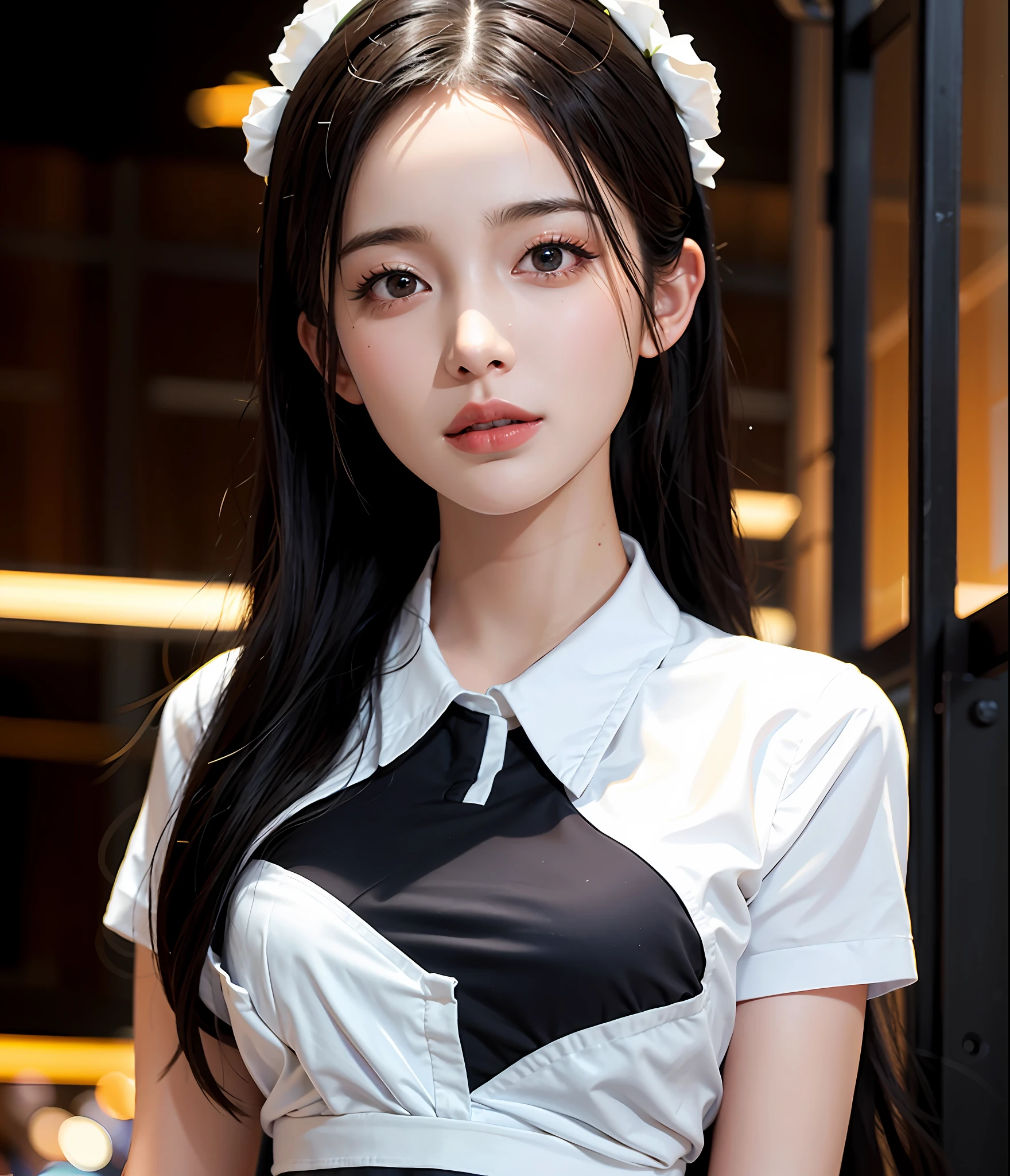 1girl, sweet girl, prince, college uniform, natural, elegant, cute, (Perfect Big Eyes: 1.2), Long Black Hair, Perfect Nose, Big, Holding Flowers, Extreme Hand Details, Cute, (at the Night Market), RAW, 16k, (Masterpiece: 1.5), Best Quality, Intricate Detail, Ultra High Resolution, Very Detailed, Wallpaper, Unreal Engine 5, Ray Tracing, Artstation Extreme Art Detail, Dynamic Lighting, Very Detailed, (Realistic: 1.5), Sharpen, Depth of Field, Complex 3D Rendering, Ultra Detail, Octane Rendering, Full Facial Features, Crying