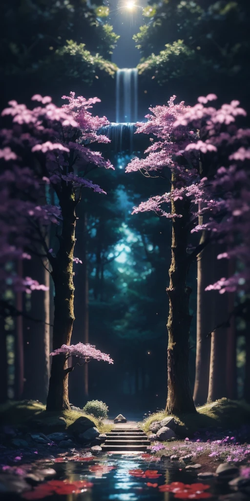 Masterpiece, best quality, (very detailed CG unified 8k wallpaper), (best quality), (best illustration), (best shadow), glowing elf with a glowing deer, drinking water in the pool, natural elements in forest theme. Mysterious forest, beautiful forest, nature, surrounded by flowers, delicate leaves and branches surrounded by fireflies (natural elements), (jungle theme), (leaves), (branches), (fireflies), (particle effects) and other 3D, Octane rendering, ray tracing, super detailed --v6, lion