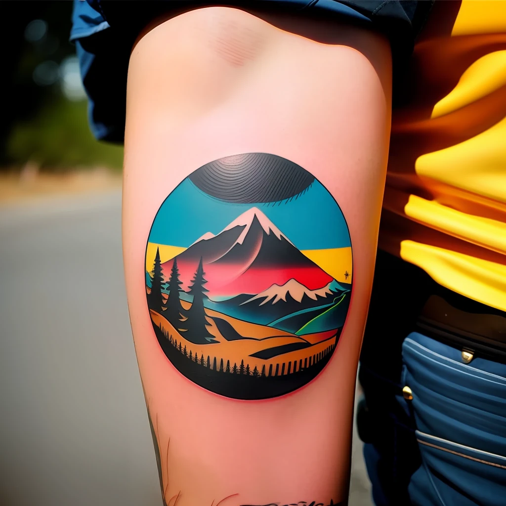 A tattoo of motorcycling road trip north