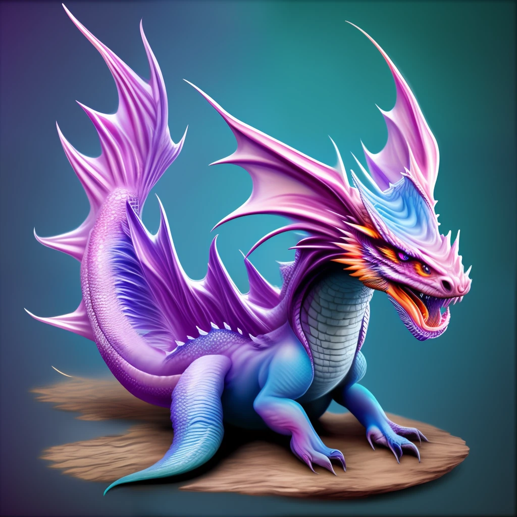 full ombre crystalized dragon anthill fantasy semirealistic