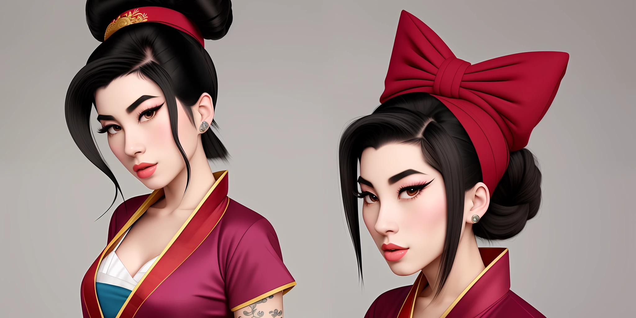 Mulan dressed as Amy Winehouse