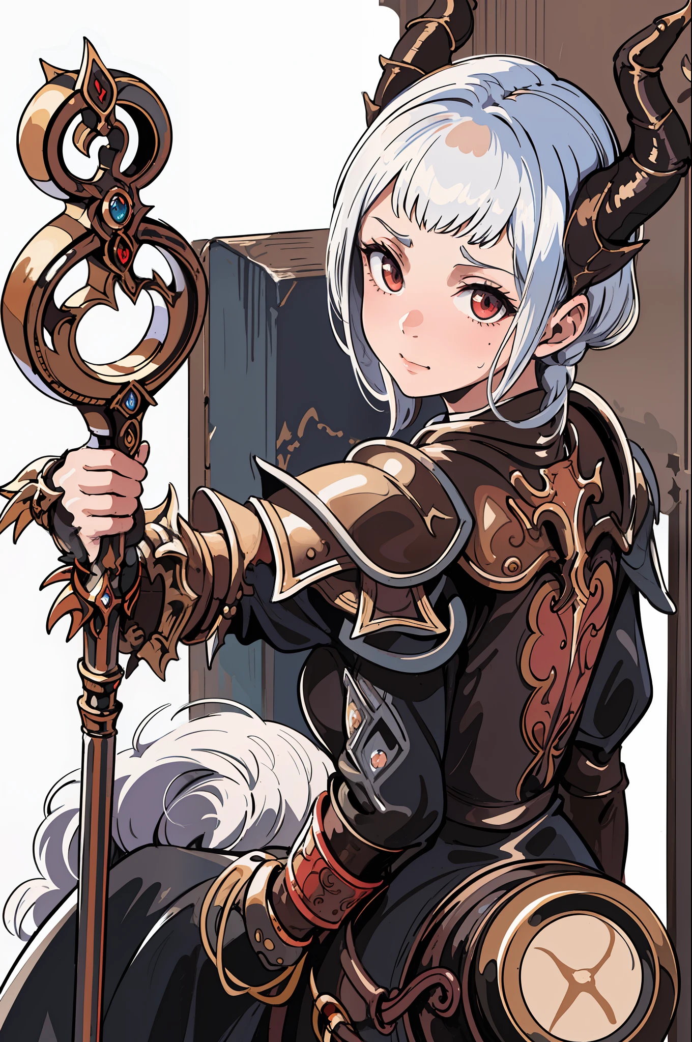 1girl, close-up, intricate details, (Diablo 4 Sorceress:1.4), Messy Hair, (Mythical Armor:1.2), Hell, Big, Curvy Girl But Fit, Staff in Her Hand, from behind