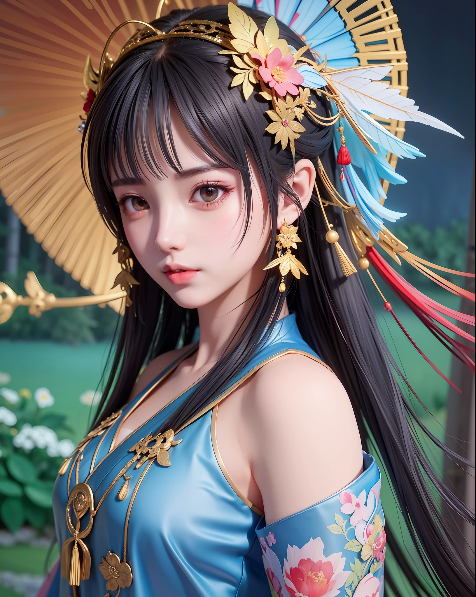 (8k, RAW photo:1.2),best quality, ultra high res,dramatic angle,(fluttered detailed color splashs), (illustration),(((1 girl))),(long hair),(rain:0.9),(hair ornament:1.4),there is an ancient palace beside the girl,chinese clothes,(focus on), color Ink wash painting,(color splashing),colorful splashing,(((colorful))),(sketch:0.8), Masterpiece,best quality, beautifully painted,highly detailed,(denoising:0.6),[splash ink],((ink refraction)), (beautiful detailed sky),moon,highly,detaild,(masterpiece, best quality, extremely detailed CG unity 8k wallpaper,masterpiece, best quality, ultra-detailed),(Lycoris radiata),