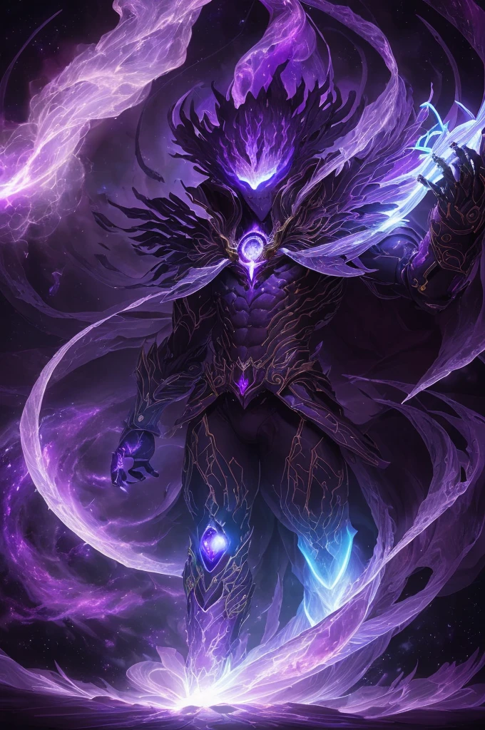 "((umbral void energy:1.3+plasma effects:1.1),detailed and intricate, master craftsmanship), high-quality, high-resolution, (1 figure), incorporeal lower body made of umbral void energy, ((no legs:1.5)), vibrant plasma effects".
