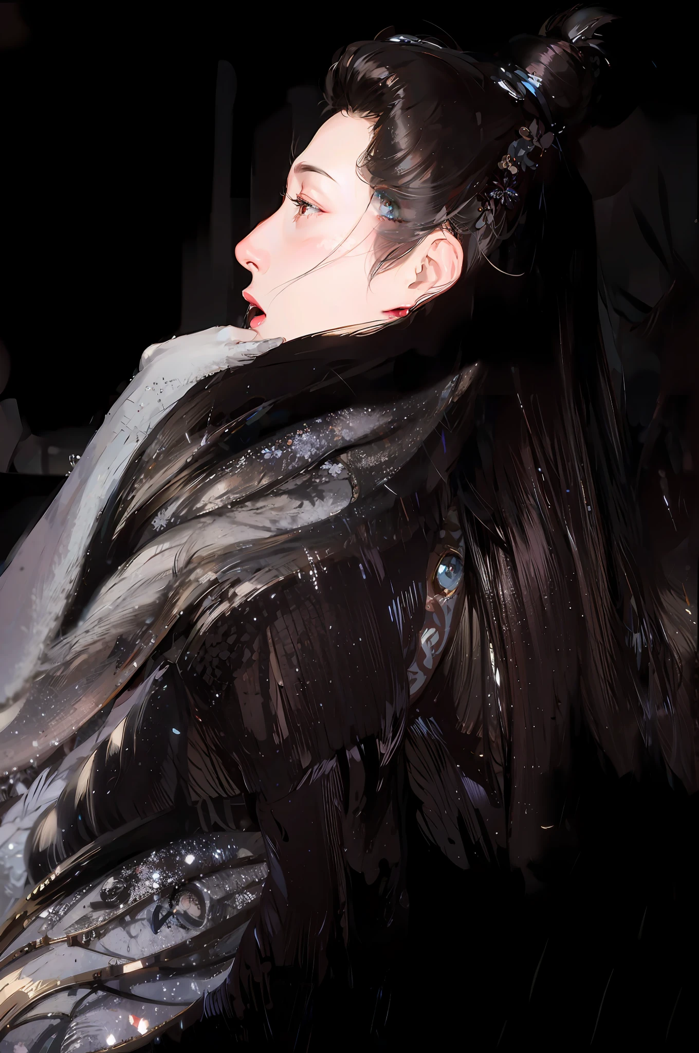 black hair