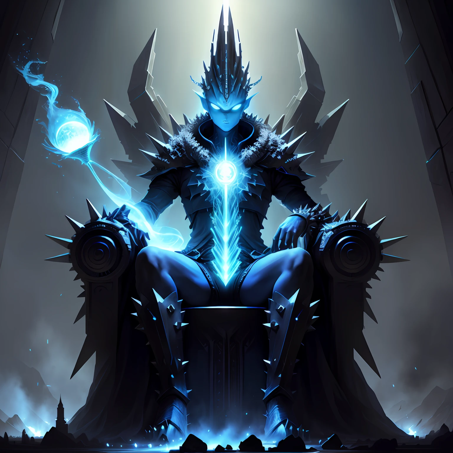 mystical giant spikey alien throne
