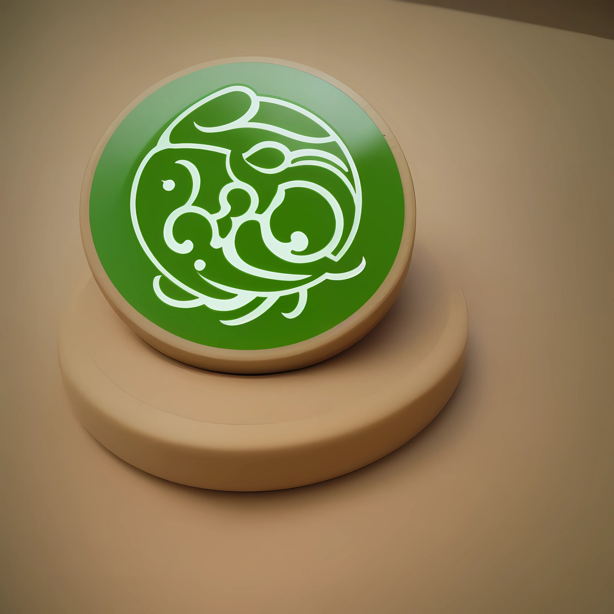 Weed cute logo, amazing graphics, round, Japanese style