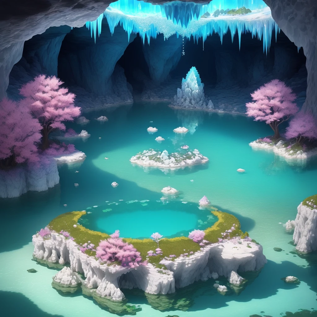 gem, crystal, cave, bee, vivid, beautiful, crystal clear water, ecosystem