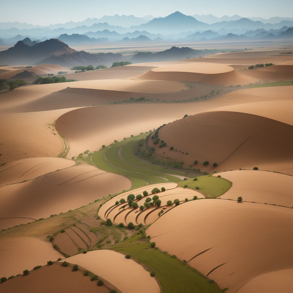 Arid farmland, ancient China