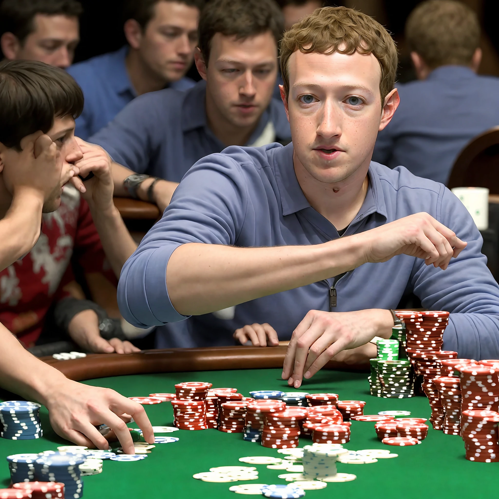 Mark Zuckerberg Playing Poker