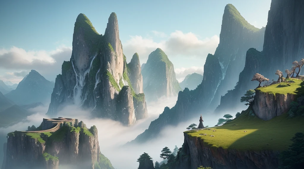 Behold Dragon's Peak, a towering mountain range veiled in a mysterious mist that wraps around its peaks like a cloak. The mountains rise majestically, their rugged slopes and jagged peaks reaching towards the sky. The air is tinged with an electric energy, hinting at the ancient power that resides within.
As you approach Dragon's Peak, the mist thickens, obscuring your view and heightening the sense of anticipation. Shadows dance and swirl within the fog, as if ethereal creatures are watching from unseen realms. The atmosphere is heavy with the presence of mythical beasts, their primal roars echoing through the valleys.
Amongst the mist, you catch glimpses of colossal dragon silhouettes, their scales gleaming with an otherworldly iridescence. Some soar through the air with grace, their wings spanning vast distances, while others perch atop towering cliffs, surveying their domain with fiery eyes.
The landscape surrounding Dragon's Peak is both awe-inspiring and treacherous. Waterfalls cascade down sheer cliffs, their pristine waters crashing into crystal-clear pools below. Dense forests teem with fantastical creatures, from playful sprites to elusive unicorns. Ancient ruins, remnants of a forgotten civilization, dot the valleys, holding secrets and untold stories.
As an artist, you have the opportunity to capture the enigmatic essence of Dragon's Peak. Let your imagination take flight as you paint, draw, or sculpt this mythical landscape. Convey the mist-shrouded mountains, the presence of ancient dragons, and the ethereal beauty that lingers in every crevice. Immerse yourself in the magic and wonder of Dragon's Peak, creating a piece of art that transports viewers to a world where legends come alive.