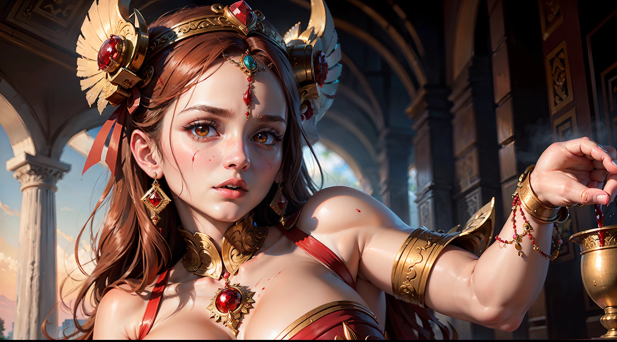 (Masterpiece, Ultra Quality, High Resolution, 8K, Intricate: 1.2), (Detailed Face: 1.2) ((Goddess of Blood))