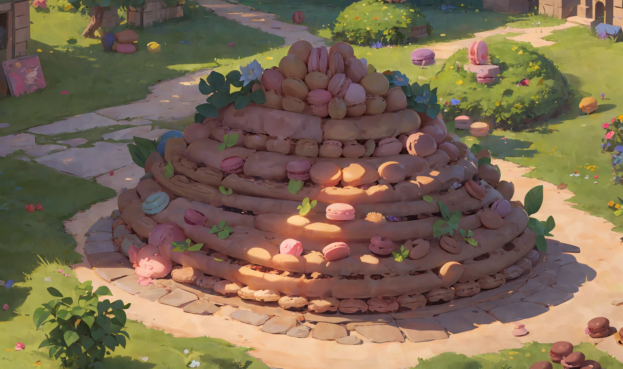 Macaron-shaped anthill