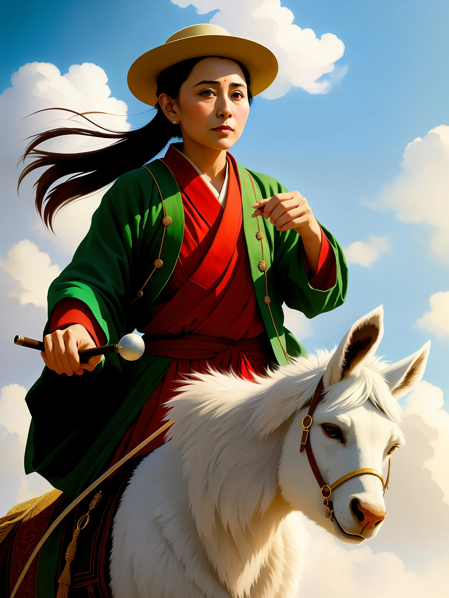 photo of Aung San Suu Kyi, modelshoot style, (extremely detailed CG unity 8k wallpaper), full shot body photo of the most beautiful artwork in the world, looking at the viewer, delicate silk clothes, Japanese silk kimono, magic, a Japanese village with Japanese details in the background, hdr, photorealistic painting by Ed Blinkey, Atey Ghailan, Studio Ghibli, by Jeremy Mann, Greg Manchess, Antonio Moro, trending on ArtStation, trending on CGSociety, Intricate, High Detail, Sharp focus, dramatic, photorealistic painting art by midjourney and greg rutkowski