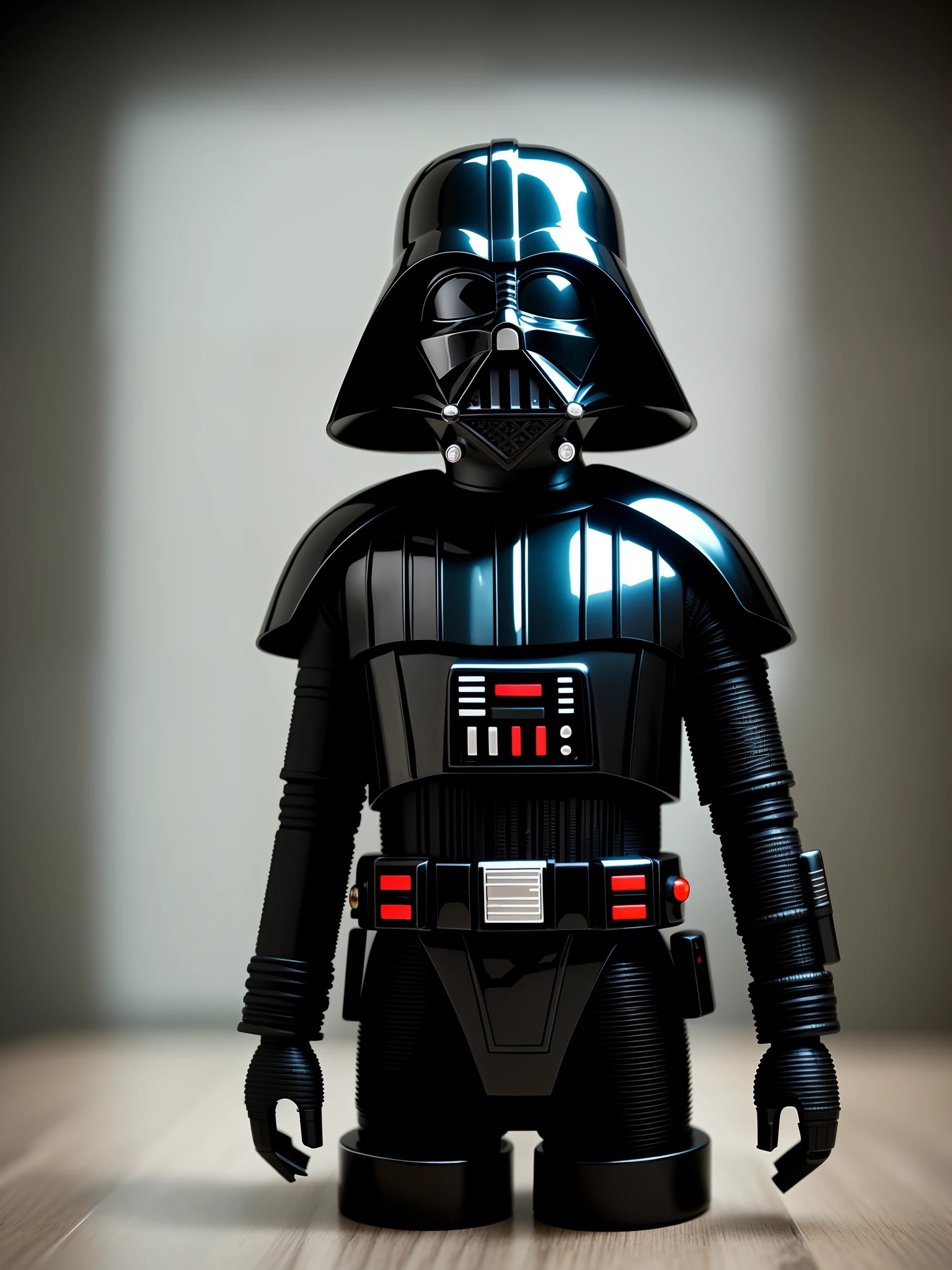 1darth vader cute made of metal, (Cyborg:1.1), ([Tail | Detailed wire]:1.3), (Intricate details), HDR, (Intricate details, hyperdetailed:1.2), Cinematic photo, Vignette, Centered