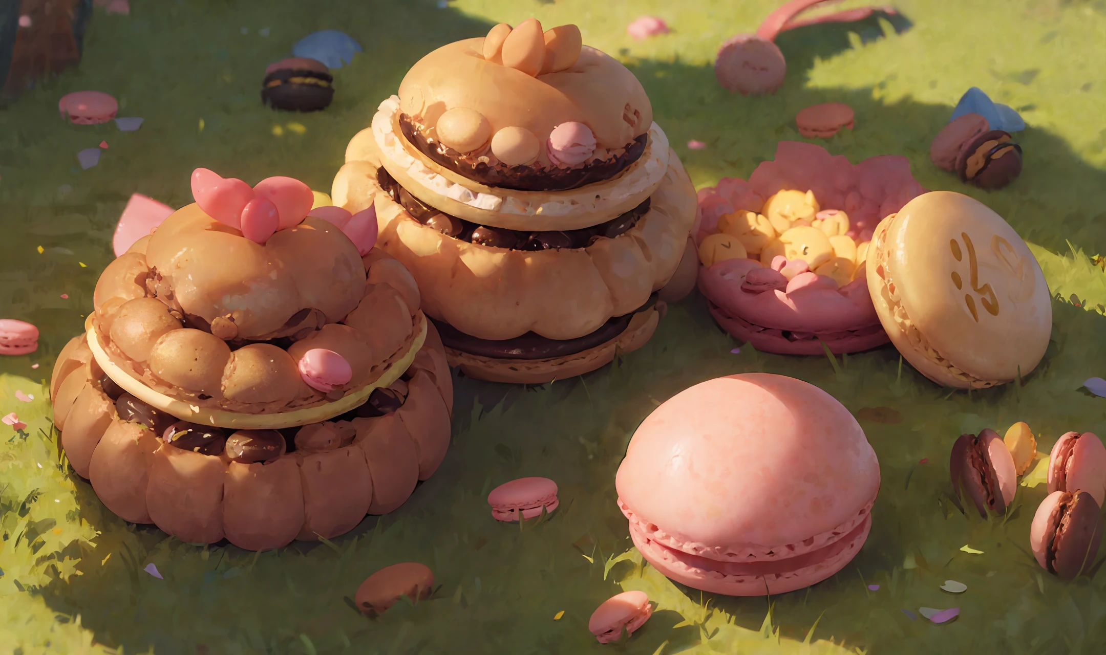 A macaron-shaped anthill
