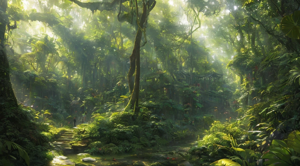 Digital illustration, detailed and intricate, of a dense jungle filled with exotic plants and animals, the sunlight filtering through the canopy creating a dappled effect. In the style of Yoshitaka Amano and Hayao Miyazaki, masterpiece, proportional, detailed, trending on artstation, beautiful lighting, realistic, intricate, award winning, 4k, highest quality
Award-winning, 4K digital painting in the style of Yoshitaka Amano. Detailed and intricate depiction of a zombie apocalypse, masterfully capturing the chaos and drama of the scene. Beautiful lighting and cinematic composition make this piece a true masterpiece, trending on artstation
