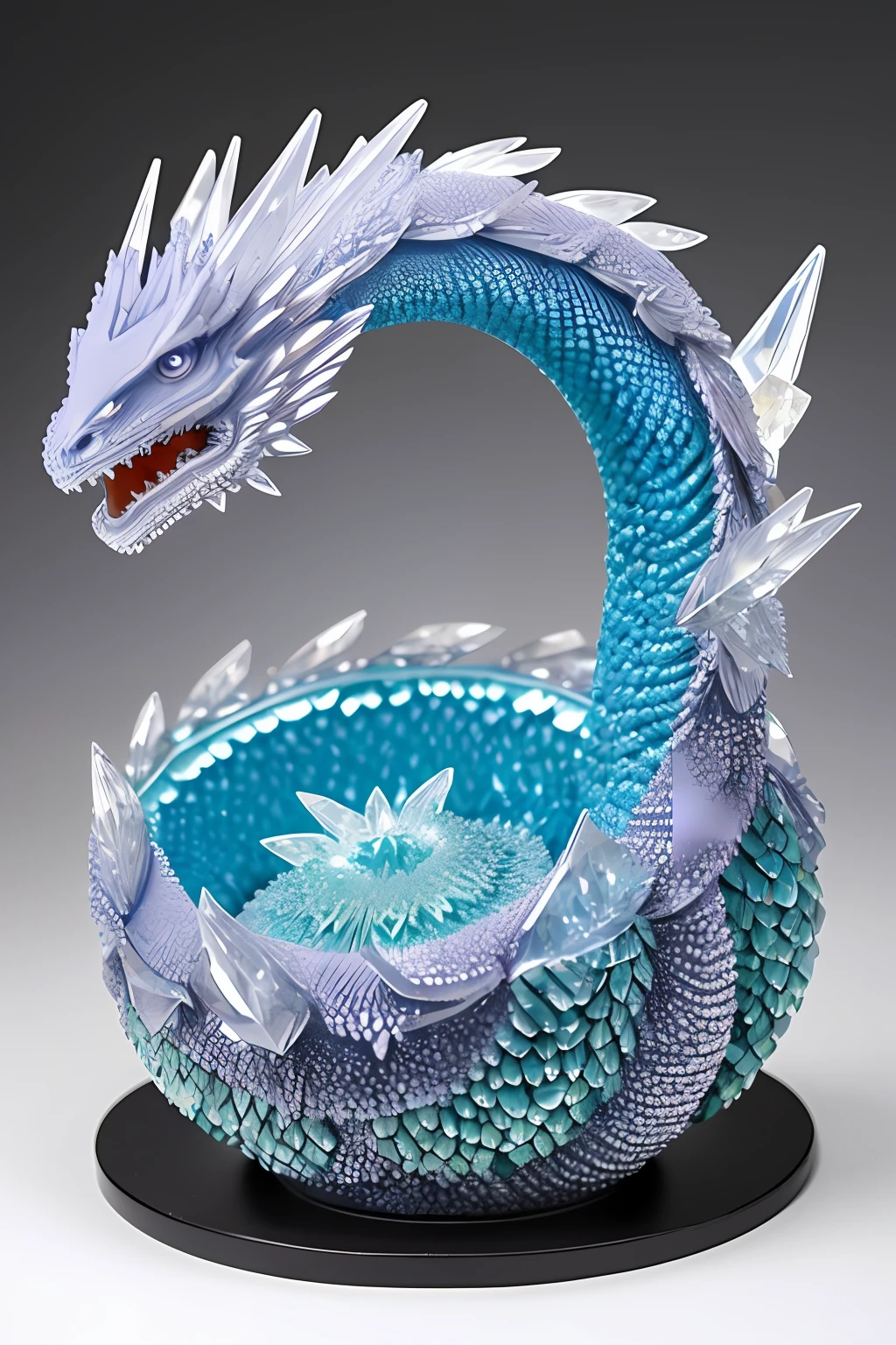 crystal dragon crystal anthill realistic sculpture