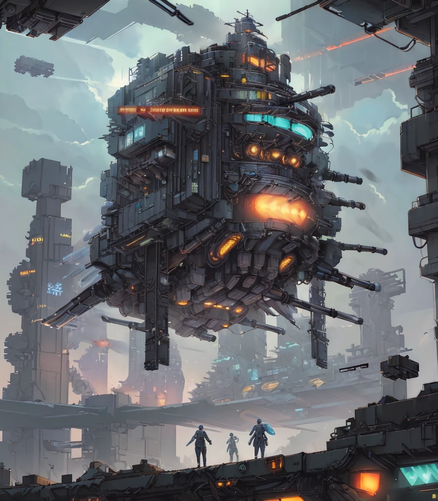 futuristic cityscapes, ((Cyborg)), (irregular architecture), mechanical, (cyberpunk), (hovering trains), drones, realistic lighting, (abyss) masterpieces, high quality, beautiful graphics, high detail, ((looming flying saucers and ships in the sky)), vision (wide-angle lens), ultra-high resolution (realism: 1.4), ultra-high quality, extremely detailed CG Unity 8k wallpapers, aesthetics, award-winning photography, realism, high detail, detail enhancement, blur removal, The art of intricacies and travel. Visually stunning. Beautiful futuristic city, beautiful city, Chinese dream land, pexels, blue hour photography, Chinese dreamland, spectacular clouds, fantasy clouds.