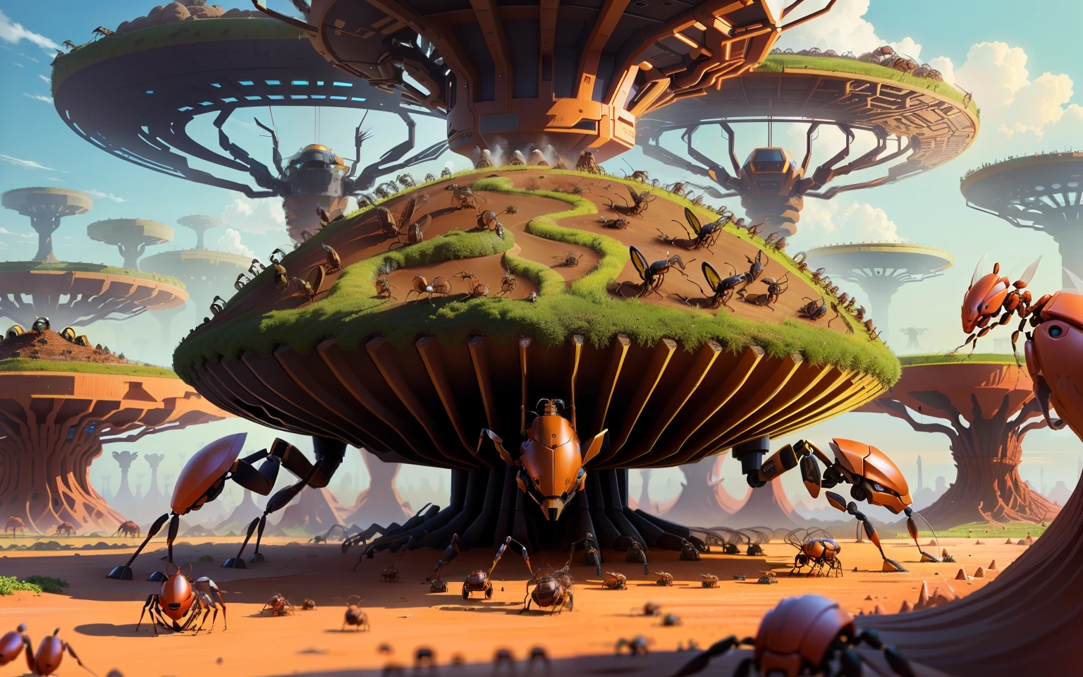 anthill made by cyborg ants