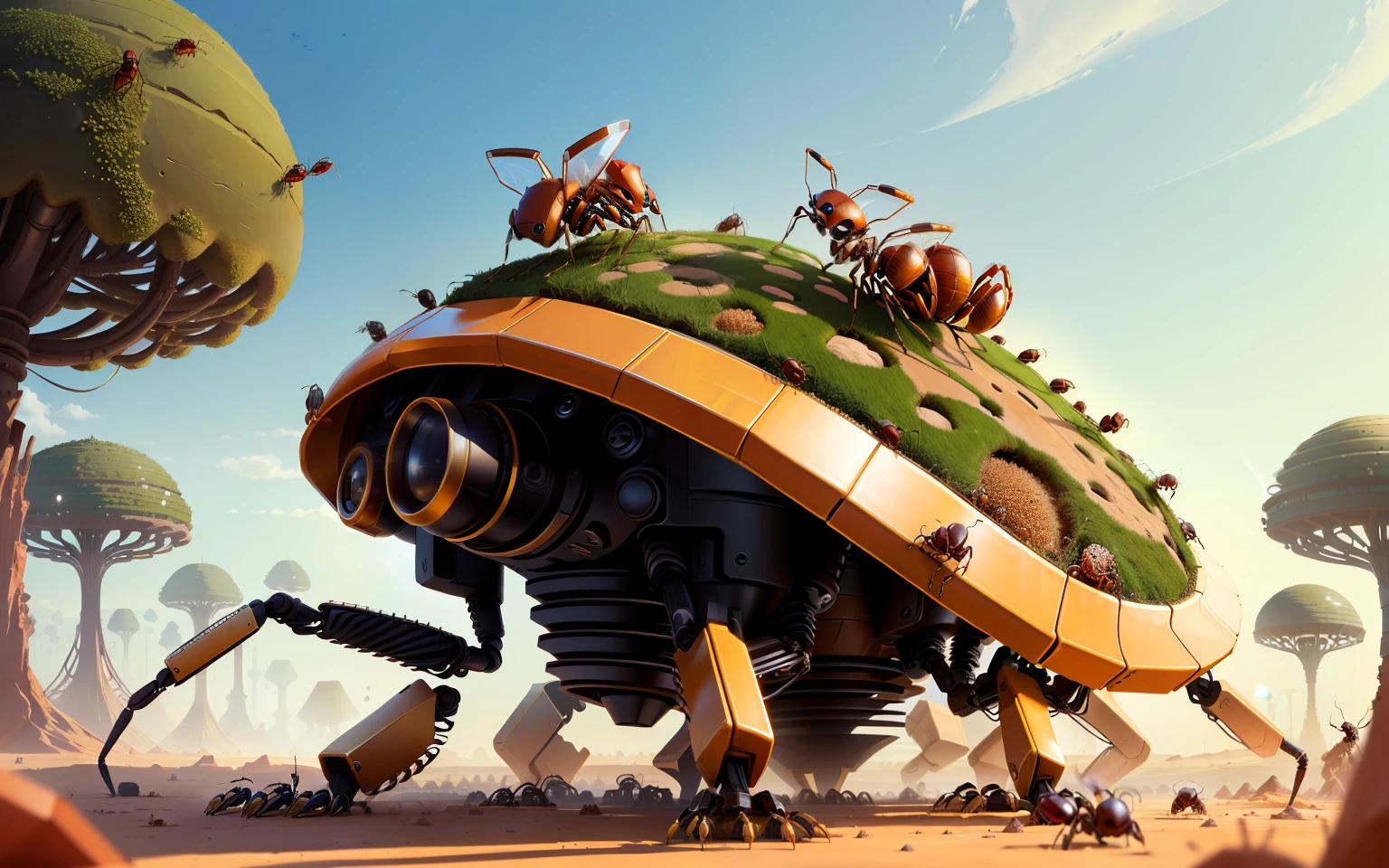 anthill made by cyborg ants