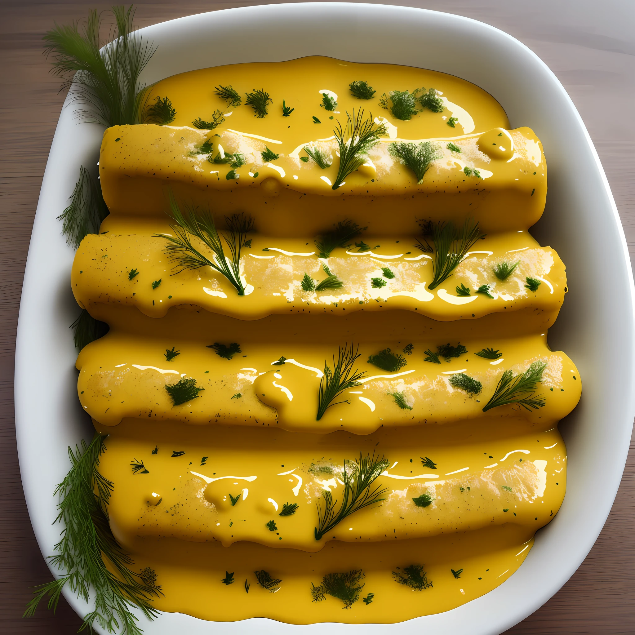 mustard sauce and dill