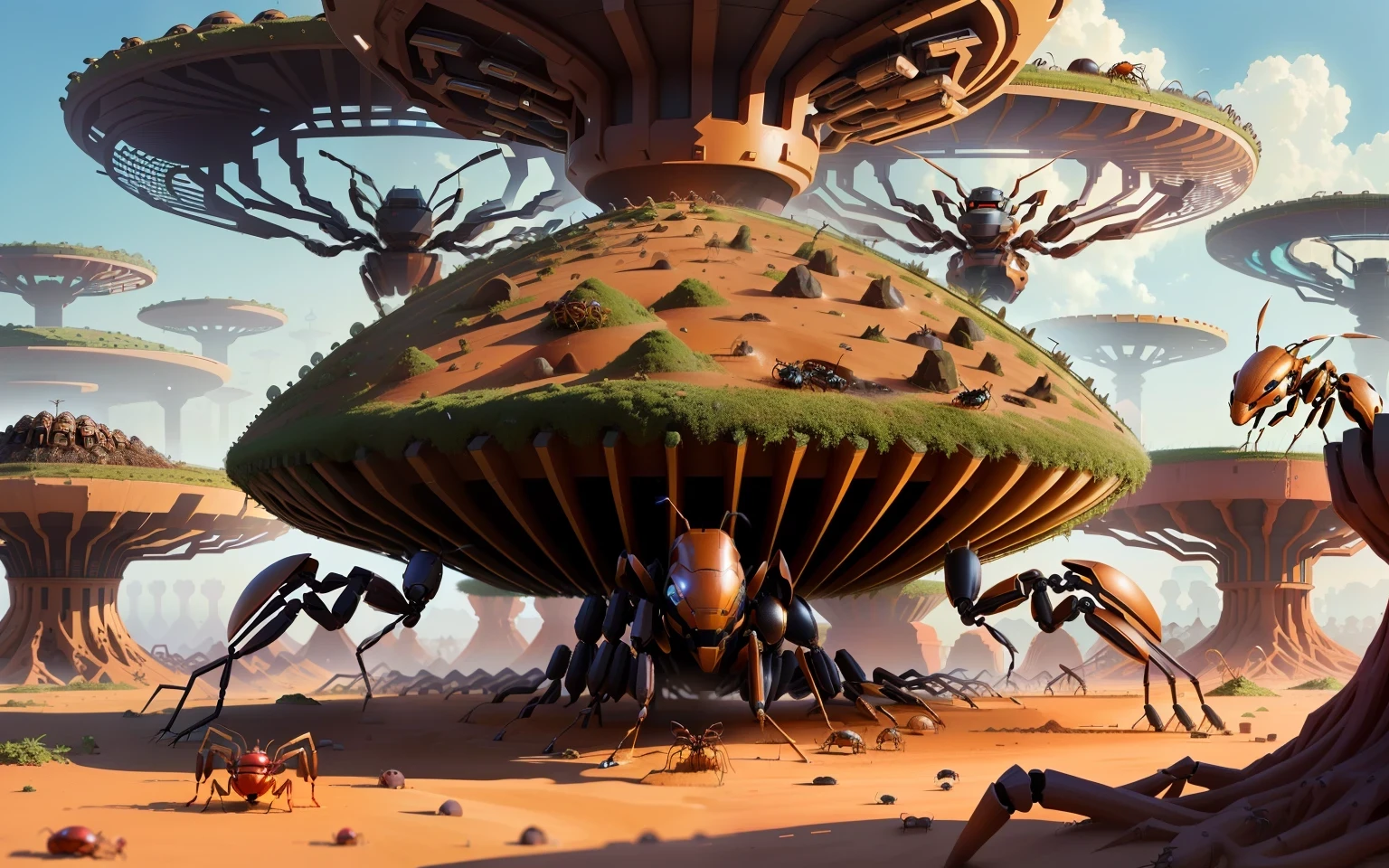 anthill made by cyborg ants