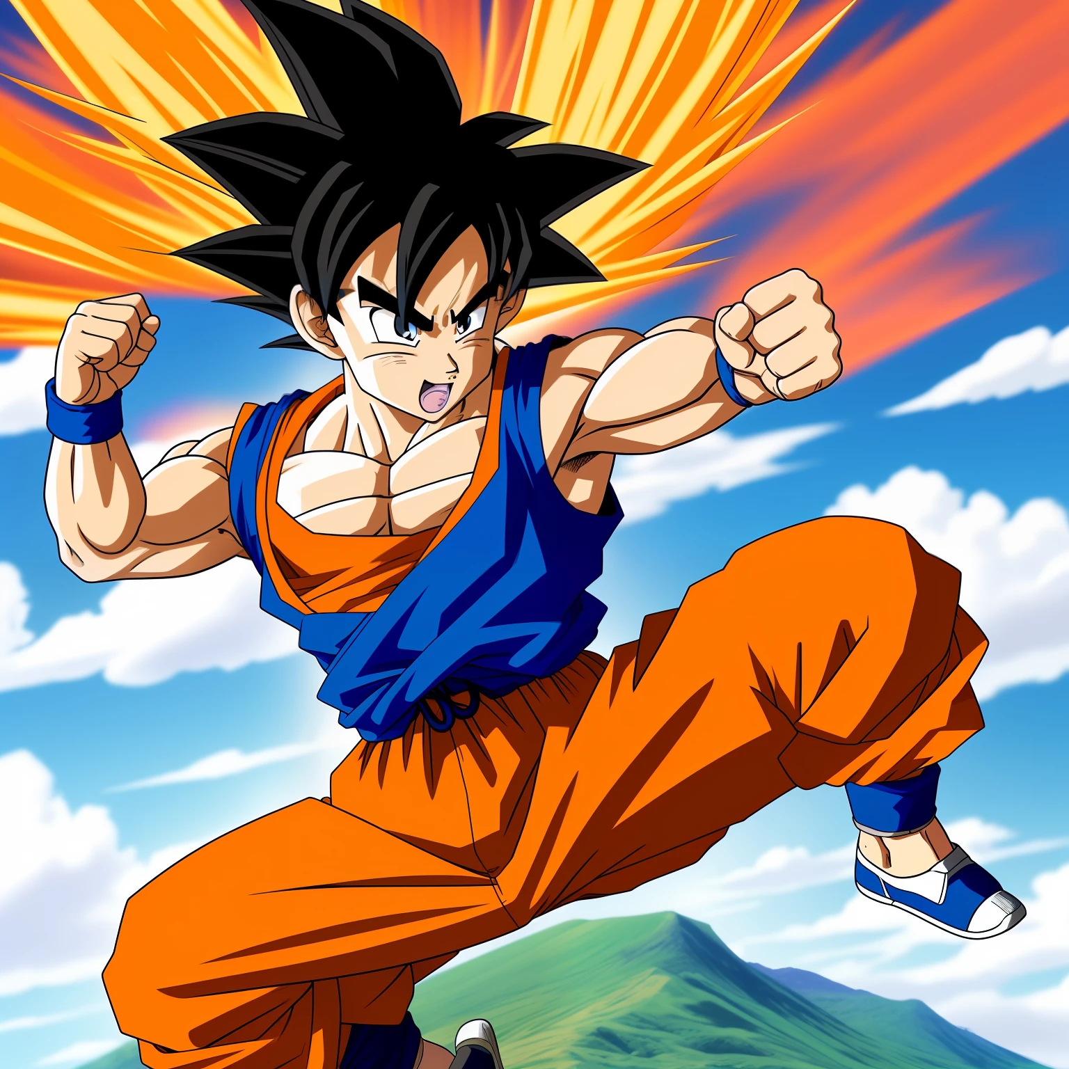 Goku playing truck