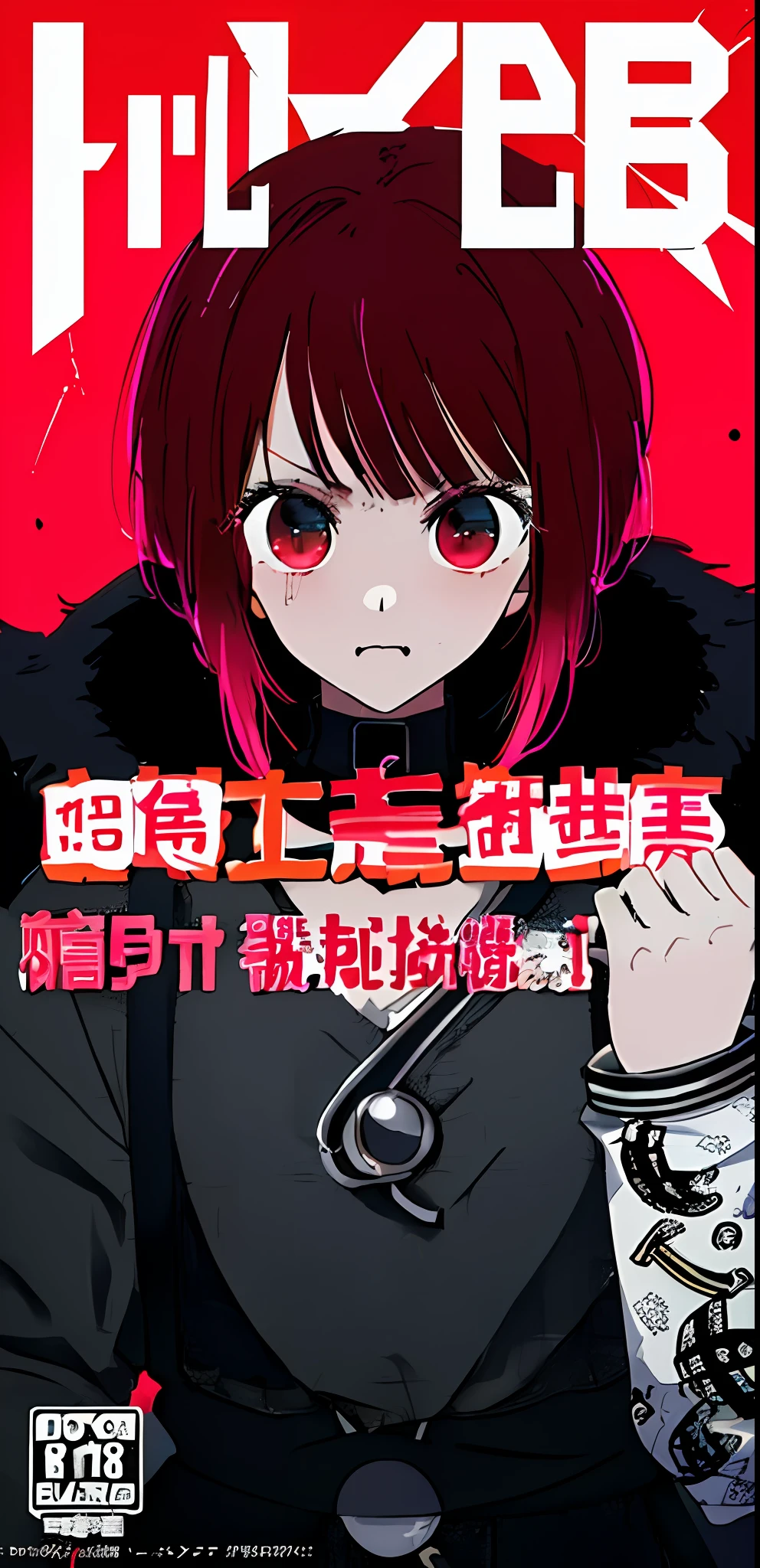 (((dramatic))), (((gritty))), (((intense)))) The movie poster features as the central character. She is shy in the center of the poster, wearing idol outfit, and a determined expression on her face. The background is dark and gritty, with a feeling of drunkenness. The text is bold and eye-catching, with catchy slogans that add to the overall drama and excitement. The color palette is dominated by dark colors, dotted with bright colors, giving the poster a dynamic and visual impact, tachi-e (magazine:1.3), (cover-style:1.3), fashionable, vibrant, outfit, posing, front, colorful, dynamic, background, element, confident, expressive, holding, statement, attachment, majestic, coiled, around, touch, scene, text, cover, bold, eye-catching, title, fashion, font, catchy, title, bigger, eye-catching, modern, trendy, focused, stylish, 1 girl