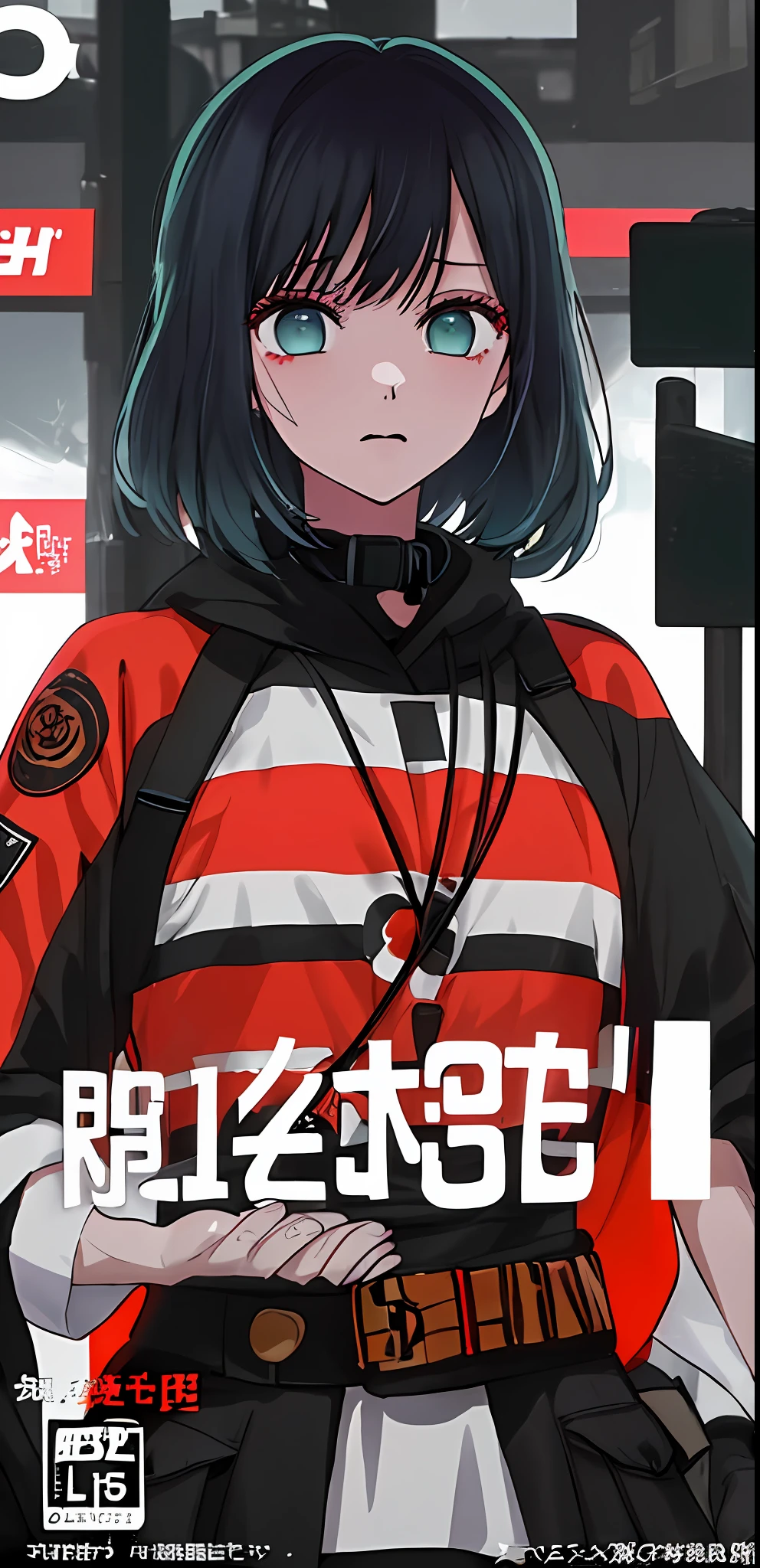 (((dramatic))), (((gritty))), (((intense)))) The movie poster features as the central character. She is shy in the center of the poster, wearing idol outfit, and a determined expression on her face. The background is dark and gritty, with a feeling of drunkenness. The text is bold and eye-catching, with catchy slogans that add to the overall drama and excitement. The color palette is dominated by dark colors, dotted with bright colors, giving the poster a dynamic and visual impact, tachi-e (magazine:1.3), (cover-style:1.3), fashionable, vibrant, outfit, posing, front, colorful, dynamic, background, element, confident, expressive, holding, statement, attachment, majestic, coiled, around, touch, scene, text, cover, bold, eye-catching, title, fashion, font, catchy, title, bigger, eye-catching, modern, trendy, focused, stylish, 1 girl